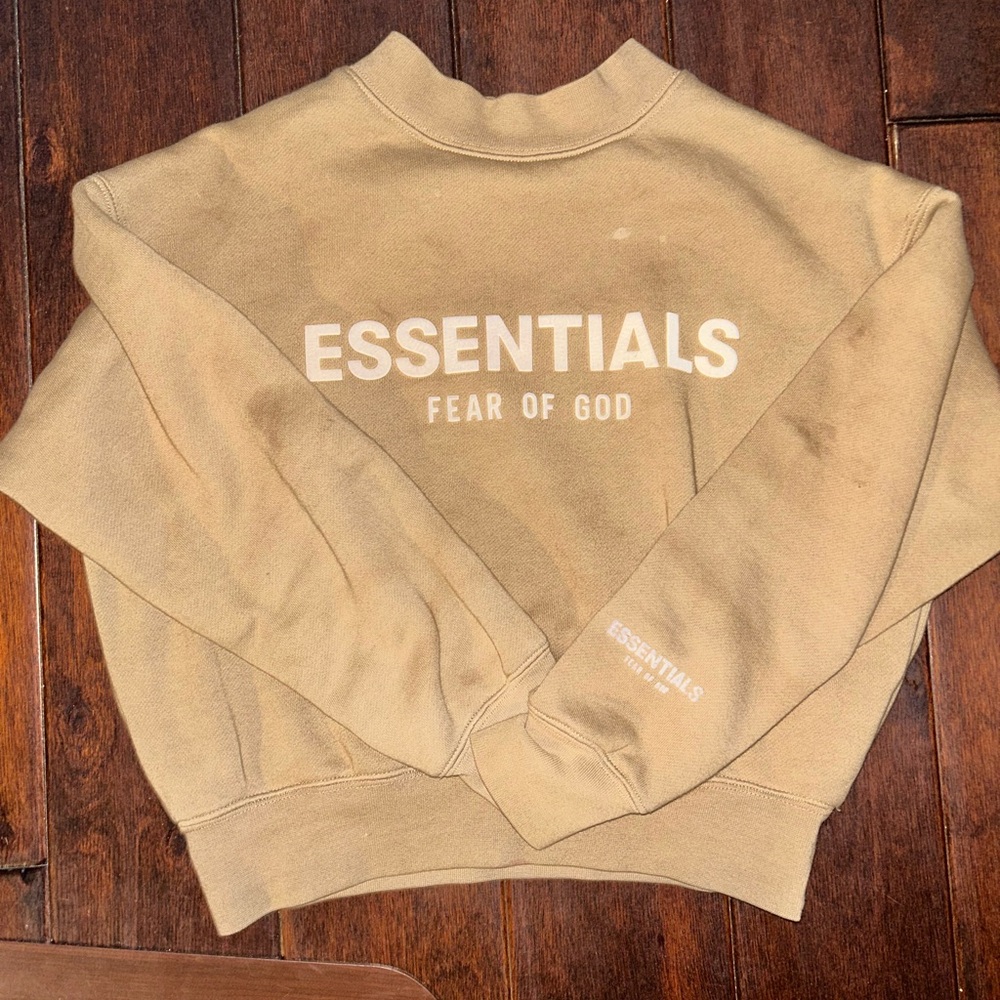 Essentials Fear of God Tan Crew Neck Sweater
